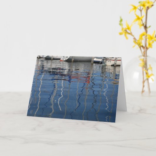 湖の風景 カード (黄色い花)