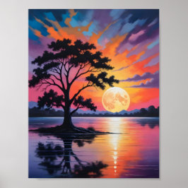 湖の風景 ポスター