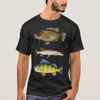 湖の魚トリオ Tシャツ
