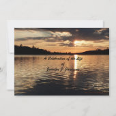 湖の黄金の夕日、生命の祝祭 招待状 (正面)