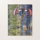 湖の2人の漁師 ジグソーパズル (縦)