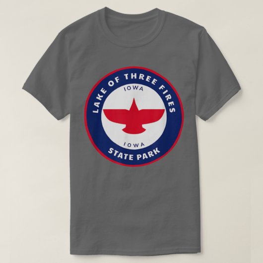 湖の3つの火の州立公園 アイオワ州IA バケーション そう Tシャツ (デザイン正面)
