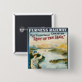 湖の~のFurnessの鉄道の女性 缶バッジ (正面&裏面)