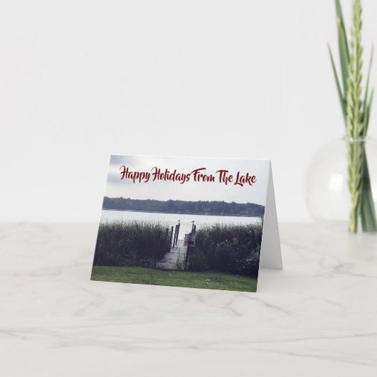 湖の**カードからハッピーホリデー*** カード (正面)
