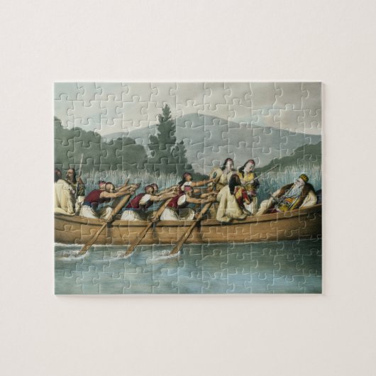 湖のBuのJaninaの狩りのアリのパシャ(1741-1822年) ジグソーパズル (横)