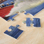 湖のCoeurのd'Alene、アイダホの木の速度のボート ジグソーパズル (側面)