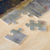 湖のComoイタリアのジグソーパズルの水彩画 ジグソーパズル (側面)