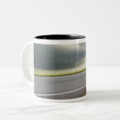 湖のfuschl、salzkammergut、ザルツブルクのsalzburger 3 ツートーンマグカップ (正面左)