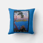 湖のGarda旅行昇進ポスター クッション (裏面)