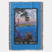 湖のGarda旅行昇進ポスター スローブランケット (正面縦)