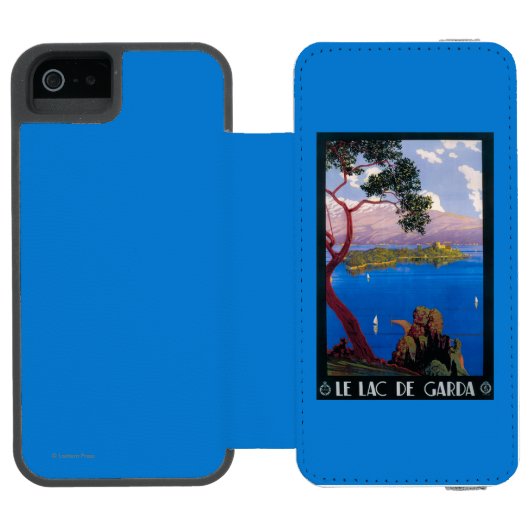 湖のGarda旅行昇進ポスター Incipio iPhoneウォレットケース (フォリオオープン)