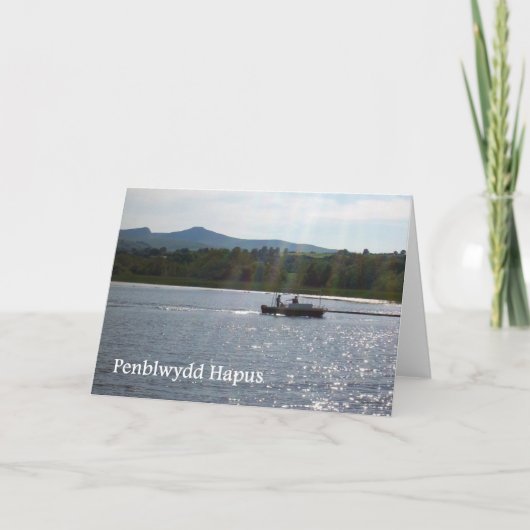 湖のLlangorseのバースデー・カードのウェールズの挨拶 カード (正面)