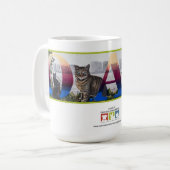 湖のMerrittの壁画のOAS猫 コーヒーマグカップ (正面左)