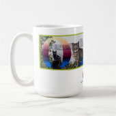 湖のMerrittの壁画のOAS猫 コーヒーマグカップ (左)