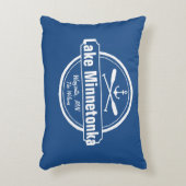 湖のMinnetonkaミネソタのいかりの町および名前 アクセントクッション (正面(垂直))