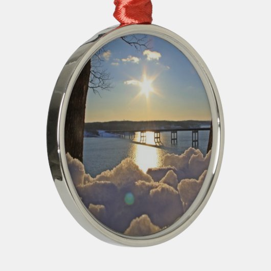 湖のOzarkのクリスマスのオーナメント メタルオーナメント (右)