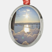 湖のOzarkのクリスマスのオーナメント メタルオーナメント (左)