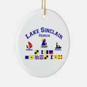 湖のSinclair GAのシグナルフラグ セラミックオーナメント (右)