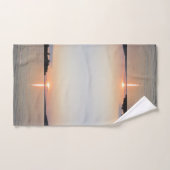 湖のVermilianの日没 ハンドタオル (ハンドタオル)