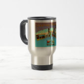 湖のWinnipesaukeeニューハンプシャー旅行記念品 トラベルマグ (正面左)