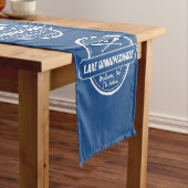 湖のWinnipesaukee NHのカスタムな町、名前、いかり ショートテーブルランナー (インサイチュ)