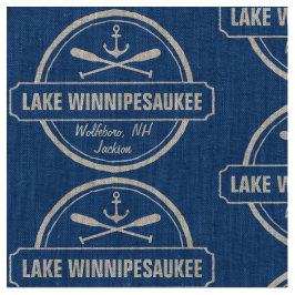 湖のWinnipesaukee NHのカスタムな町、名前、いかり ファブリック