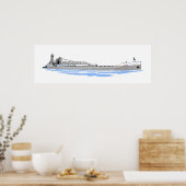 湖はメノミ素晴らしー湖とタグオリーブL.ムーア湖 ポスター (キッチン)