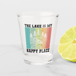 湖は私のハッピープレイス動揺してヴィンテージ湖 ショットグラス