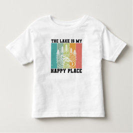 湖は私のハッピープレイス動揺してヴィンテージ湖 トドラーTシャツ