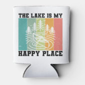 湖は私のハッピープレイス動揺してヴィンテージ湖 缶クーラー (正面)