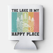 湖は私のハッピープレイス動揺してヴィンテージ湖 缶クーラー (裏面)