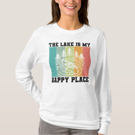 湖は私のハッピープレイス動揺してヴィンテージ湖 Tシャツ
