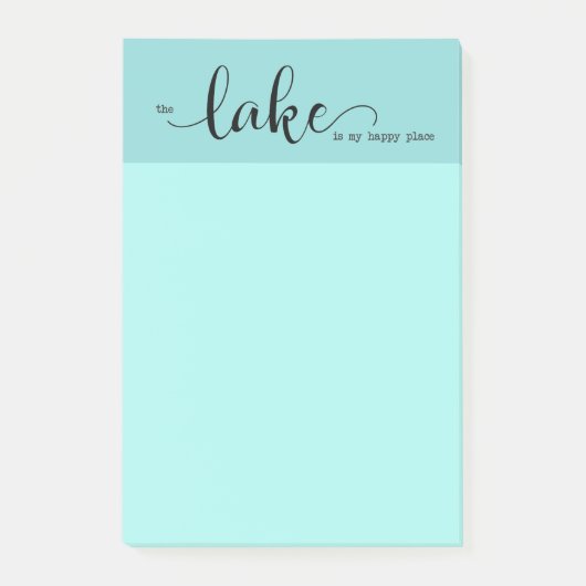 湖は私の幸せな場所だ ポストイット (正面)