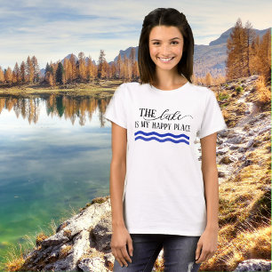 湖は私の幸せな場所である Tシャツ