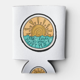 湖は私の幸せな場所ボート贈り物 缶クーラー