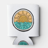 湖は私の幸せな場所ボート贈り物 缶クーラー (裏面)