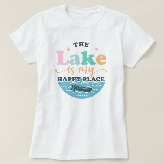 湖は私の癒しスポット Tシャツ (デザイン正面)