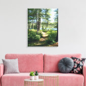 "湖へのパス"ストレッチ キャンバスプリント (インサイチュ (リビング))