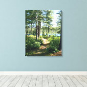 "湖へのパス"ストレッチ キャンバスプリント (インサイチュ (ウッドフロア))