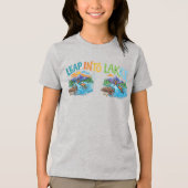 湖へ飛び込もう トライブレンドTシャツ (正面)