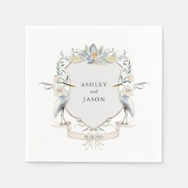 湖や婚約で愛結婚する スタンダードカクテルナプキン