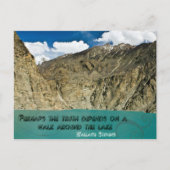 「湖をのまわりに散歩せよ」感動的引用文 ポストカード (正面)