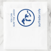 湖をサーフィンできる！湖素晴らし海軍 長方形シール (バッグ)