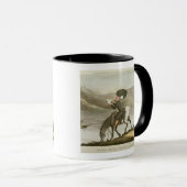 湖をスケッチしているSyntax先生 マグカップ (正面右)