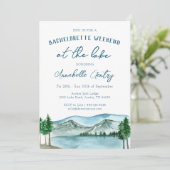 湖をテーマにしたバチェロレッテ旅程招待状 招待状 (スタンド正面)