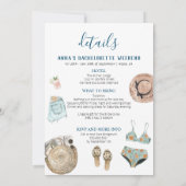 湖をテーマにしたバチェロレッテ旅程招待状 招待状 (裏面)