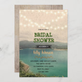 湖をテーマにしたブライズメイドのシャワー招待状 招待状 (正面/裏面)