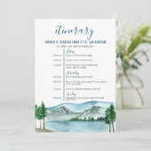 湖をテーマにしたブライズメイドの旅程招待状 招待状 (スタンド正面)
