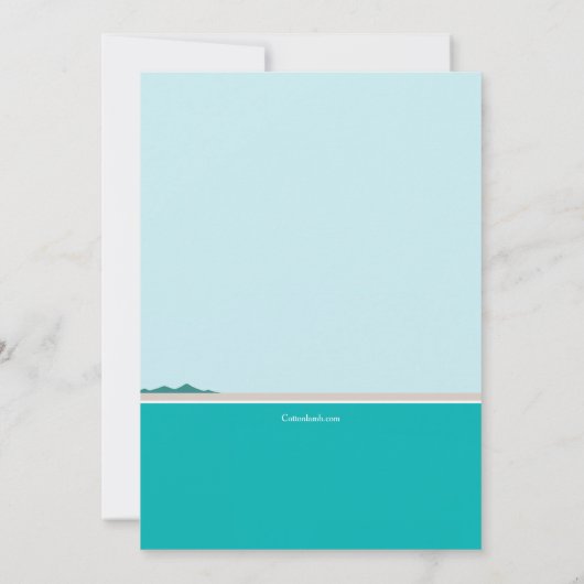 湖を帆で進む 招待状 (裏面)