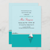 湖を帆で進む 招待状 (正面/裏面)